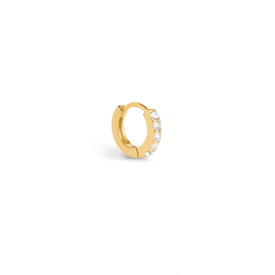 Abbildung von SINGULARU Einzelner Creolen Ohrring Cleo M. Sterlingsilber mit 18 kt Goldbeschichtung. Schmuck für Damen.