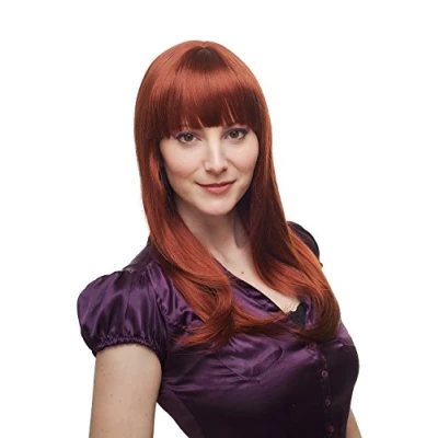 Abbildung von WIG ME UP 3114 350 Damen Perücke rot kupferrot lange glatte Haare mit Pony