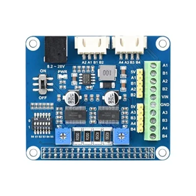 Abbildung von HRB8825 Stepper Motor HAT Support Raspberry Pi Series Board/Jetson Nano, Drives Two Motors, 6 Available Microstepping Modes