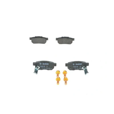 Abbildung von BOSCH 0 986 494 392 Bremsbelagsatz Low Metallic mit akustischer Verschleißwarnung Montageanleitung, Anti Quietsch Blech, Schrauben