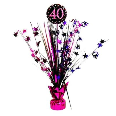 Abbildung von Tischdekoration 40 Jahre Sparkling Pink 46cm