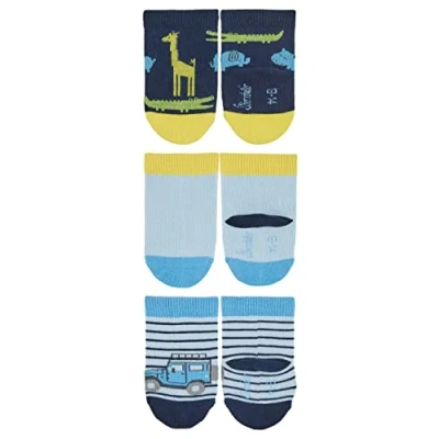 Abbildung von Sterntaler Baby Jungen Söckchen 3erPack Dschungel Socken, Marine, 16