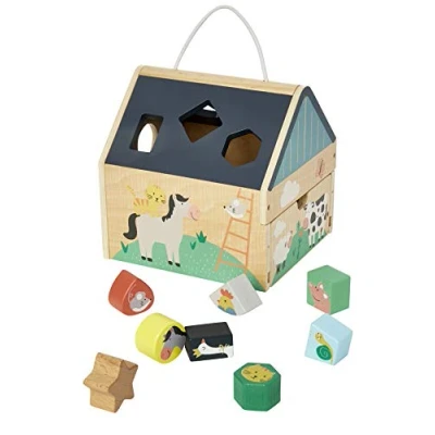 Abbildung von Vertbaudet Steckspiel aus Holz, Bauernhof FSC® Mehrfarbig ONE Size
