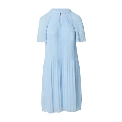 Abbildung von comma Fliessendes Plissee Freizeitkleid, Damen, Größe: 34, Hellblau