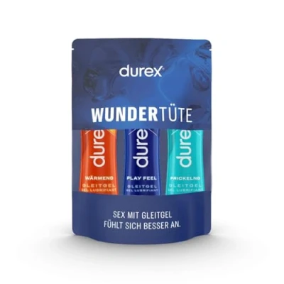Abbildung von Durex Play Gleitgel Vielseitige Mixpackung für Frauen &amp; Männer Set mit Gleitmittel auf Wasserbasis Sex kondomegeeignet 150 ml (3 x 50 ml)