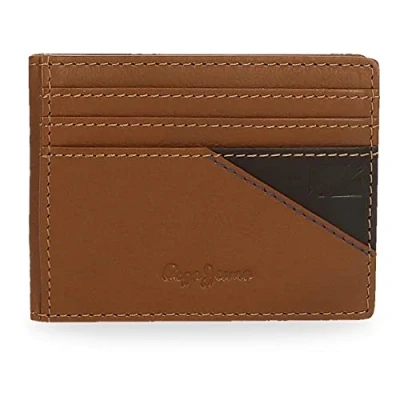 Abbildung von Pepe Jeans Striking Geldbörse mit Kartenhalter, braun, 11 x 7 1,5 cm, Leder, Kartenfach