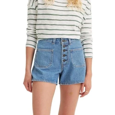 Abbildung von LEVIS Women&#039;s 80S MOM Pckt MED Indigo Worn IN, IN Patches Short, 24