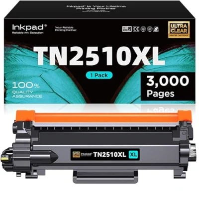 Abbildung von iNKPAD TN 2510XL Toner Kompatibel für Brother TN2510XL MFC L2800DW L2835DW HL L2400DW DCP L2620DW L2627DW L2660DW Drucker(1 schwarz)