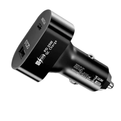 Abbildung von Auto Ladestation Mit PD25W USB C Und 1xUSB 25W Doppelanschluss Schnellladeadapter Für 12V 24V LKW