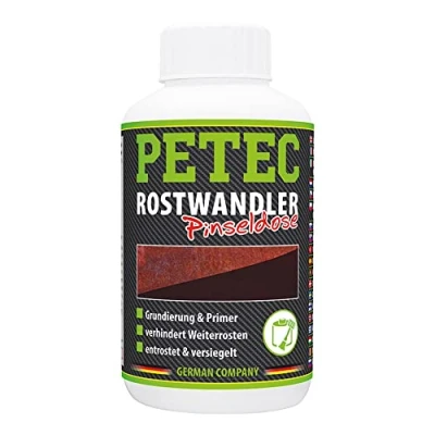 Abbildung von PETEC 70042 Rostumwandler Pinseldose schwarz Langzeitschutz, aushärtend, überlackierbar, silikonfrei 250ml
