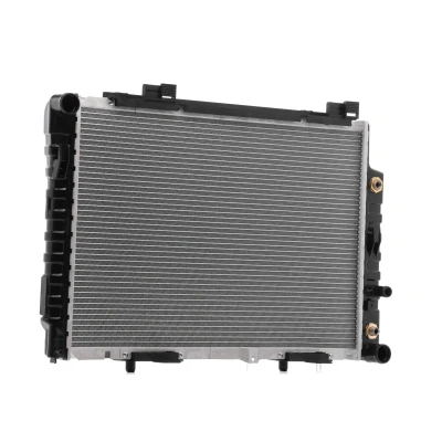 Abbildung von NRF 51282 Kühler, Motorkühlung Aluminium 615 425 24 mit Anbauteilen Kühlrippen gelötet MERCEDES BENZ: E Klasse Limousine, CLK Coupe