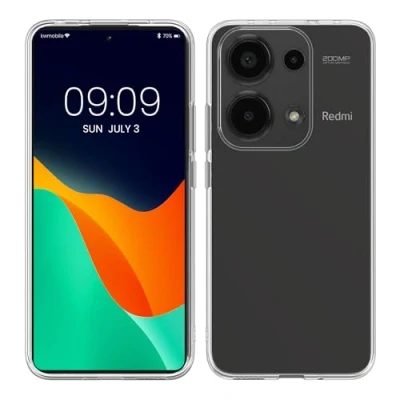 Abbildung von kwmobile Hülle kompatibel mit Xiaomi Redmi Note 13 Pro 4G Silikon Handyhülle Transparent Handy Case in