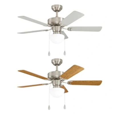 Abbildung von Eglo 35074 Deckenventilator CADIZ 1X40W/E27 H:46,1cm Ø:106,6cm silber mit Zugschalter
