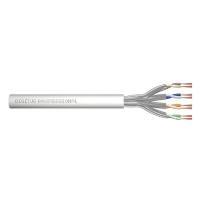 Abbildung von DIGITUS Roh Patchkabel Cat 6A Meterware Unkonfektioniert 305 m U FTP Netzwerk Kabel LSZH AWG 27/7 Grau