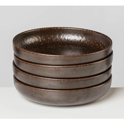 Abbildung von gipfelstück Suppenteller &quot;Glockenklang&quot;, (Set, 4 St.), Scandi Style, glänzende Reaktivglasur, jedes Stück ein Unikat