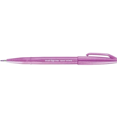 Abbildung von Pentel SES15C P2X Brush Sign Pen pinklila, Faserschreiber, pinselähnliche Spitze, 1 Stück