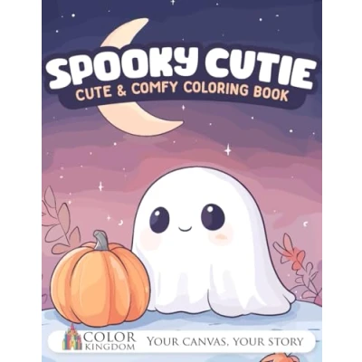 Abbildung von Spooky and Cutie Coloring Book: Little cute creatures in adorable comfy places cozy spaces for relaxation stress relief