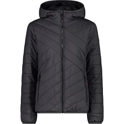 Abbildung von CMP Damenjacke aus recyceltem Polyester mit fester Kapuze, Anthrazit, D34