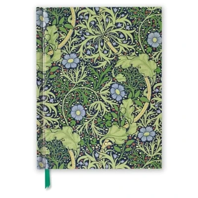 Abbildung von Premium Skizzenbuch: William Morris, Meeresalgen: Unser hochwertiges Blankbook mit festem, künstlerisch geprägtem Einband im Format 28 cm x 21,6