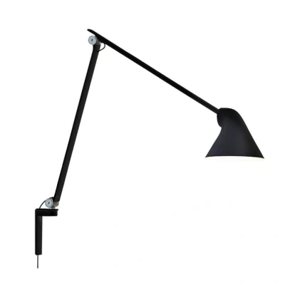 Abbildung von Louis Poulsen NJP LED Wandlampe, Arm lang, schwarz