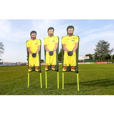 Abbildung von 3er Set flexible Schaufensterpuppen aus bedrucktem Polyester Gelb