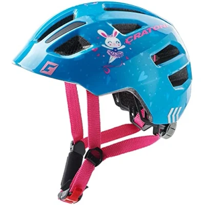Abbildung von Cratoni Unisex Jugend Maxster Fahrradhelm, Hase/Blau Glanz, S/M