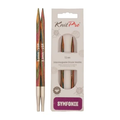 Abbildung von KnitPro 20421 wechselbare Nadelspitzen Symfonie Holz kurz, 5,00 mm