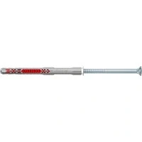 Abbildung von fischer DuoXpand 10 x 120 T R, hochwertiger Universaldübel mit nicht rostender Senkkopfschraube (50 Stk.), Dübel für starken Halt, ideal poröse Baustoffe &amp; randnahe Verankerungen im Außenbereich