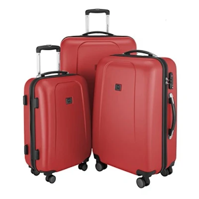 Abbildung von HAUPTSTADTKOFFER Wedding 3er Koffer Set Trolley Rollkoffer Reisekoffer, TSA, Doppelrollen, (S, M &amp; L), Rot