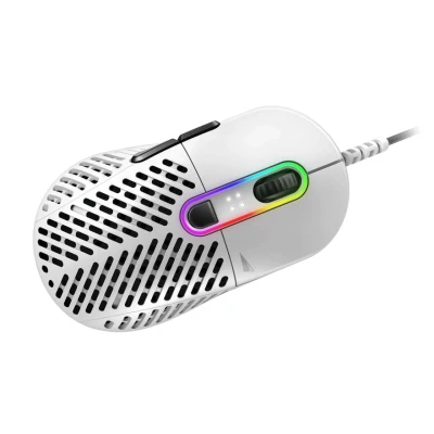 Abbildung von MOUNTAIN MAKALU 67 Gaming Maus weiß/schwarz, 19.000 DPI, 67g, RGB Beleuchtung