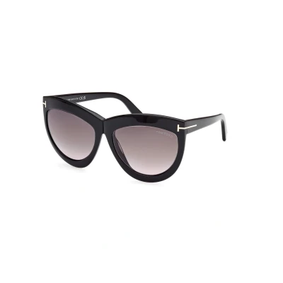 Abbildung von Tom Ford Doris Sonnenbrille, Damen, Größe: 59, Shiny black/gradient smoke