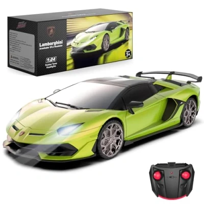 Abbildung von AEROQUEST Lamborghini Offiziell Lizenziertes RC Auto, Maßstab 1:24 Elektrischer Sport Racing Hobby Spielzeugauto Modellfahrzeug für Jungen Mädchen Geburtstagsgeschenke, Grün