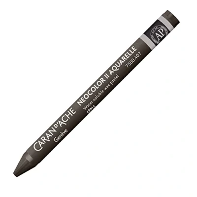 Abbildung von Caran d&#039;Ache NEOCOLOR II 407 SEPIA/SEPIA (7500.407) / Pastelle 10 Stück (1er Pack)/ aus Wasservermalbarem Wachs/Für Papier Karton Glas Holz Leder Stoff Stein