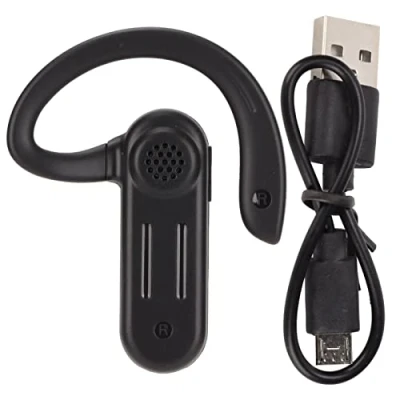 Abbildung von Kabellose Bluetooth Kopfhörer, für Geschäftsreisen, Reisen, Kabelloser Ohrhörer V5.2, Kopfhörer Ohrbügel Design, LED Digital wasserdichtes Business Headset