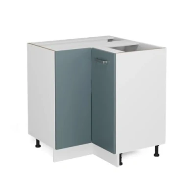 Abbildung von Vicco Eckunterschrank R Line, Blau Grau/Weiß, 75.6 cm ohne Arbeitsplatte
