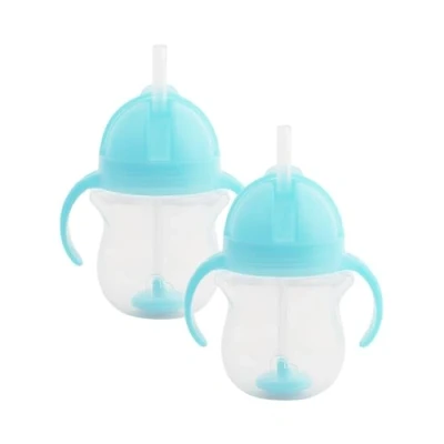 Abbildung von Munchkin Click Lock Tip &amp; Sip Strohhalm Becher Set, Baby Trinklernbecher mit für Kleinkinder, BPA frei, auslaufsicher,Kinderflaschen 7oz/207ml, 2er Pack, Blau/Blau