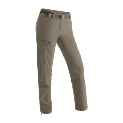 Abbildung von Maier Sports Inara Slim, Damen Wanderhose, Wasserabweisende Outdoorhose für Trekking und Hiking, Enganliegender Schnitt, PFC frei, mSTRETCH pro 4 &amp; Dryprotec, Braun, 46 (W38/L32)