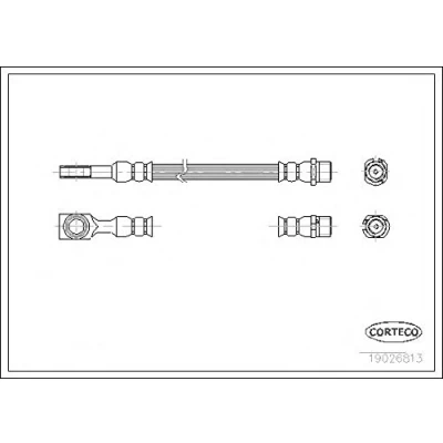Abbildung von CORTECO 19026813 Bremsschläuche Hinterachse 200 OPEL: Astra G CC, Zafira A, H Caravan