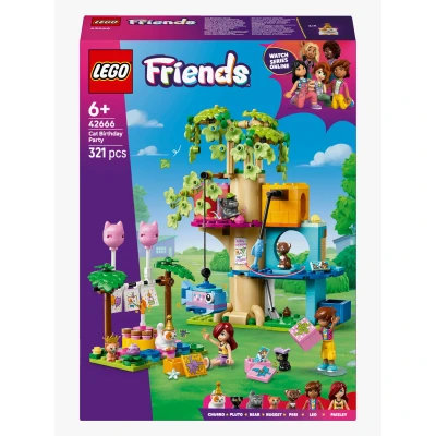 Abbildung von 42666 Friends Katzengeburtstagsparty &amp; Baumhaus, Konstruktionsspielzeug