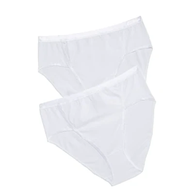 Abbildung von Ulla Popken Damen Jazz pants, 2er pack Panties, Weiß, 46 48 EU