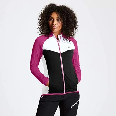 Abbildung von Dare 2b Damen DWL428 1KN20L Allegiance II&#039; Lightweight Quick Drying Dehnbare Mittelschicht, Schwarz/Active Pink, 46