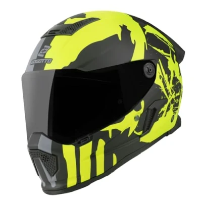 Abbildung von Bogotto Rapto Demon Helm, grau/gelb matt, XS