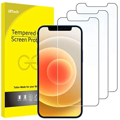 Abbildung von JETech Schutzfolie für iPhone 12/12 Pro 6,1 Zoll, Panzer schutz Glas Folie Displayschutz, 3 Stück