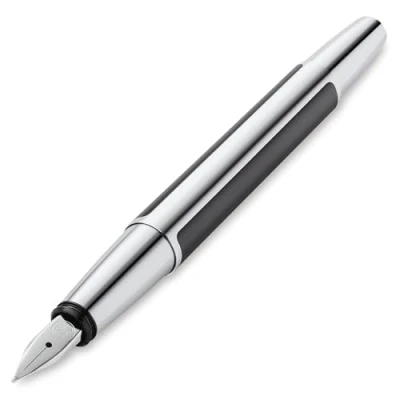 Abbildung von Pelikan Füllhalter Pura P40, Anthrazit, Feder EF (extra fein), hochwertiger Patronenfüller im Geschenk Etui, 822596