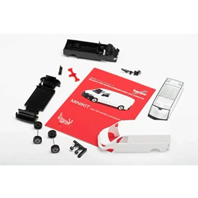 Abbildung von herpa 013857 Minikit: Man TGE Kasten Flachdach, weiß in Miniatur zum Basteln Sammeln und als Geschenk