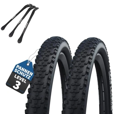 Abbildung von 2er Set Schwalbe Fahrradreifen Smart Sam K Guard HS624, 26 Zoll x 2.10 (54 559), auswählbar mit Schläuchen AV/DV/SV/Ohne + 3 MSZweirad Reifenheber (Ohne Schläuche, 26x2.10 559))
