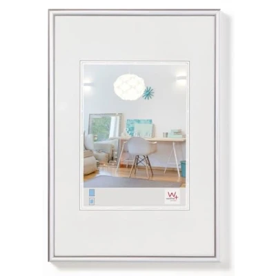 Abbildung von walther design Bilderrahmen silber 50 x 60 cm New Lifestyle Kunststoffrahmen KV060S