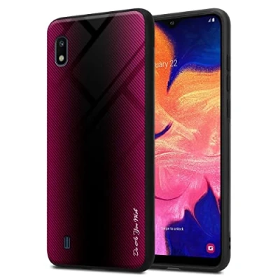 Abbildung von Cadorabo Hülle kompatibel mit Samsung Galaxy A10 / M10 Schutzhülle TPU Silikon Case Glas Slim Kratzfest Weiche Gummi Rundumschutz für in Pink