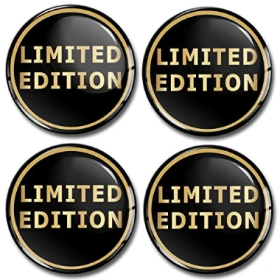 Abbildung von SkinoEu Aufkleber Autoaufkleber für Radkappen Nabenkappen Nabendeckel Radnabendeckel Rad 65mm Limited Edition Gold A 6465Z