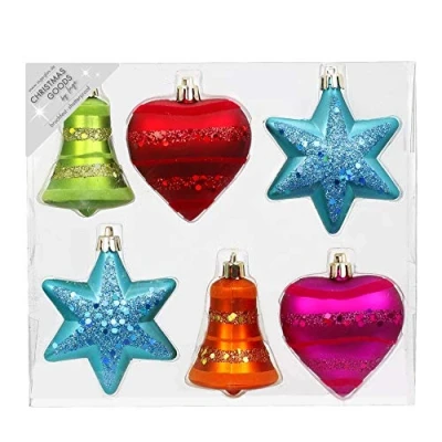 Abbildung von MAGIC by Inge Weihnachtsbaumkugel, Weihnachtskugeln Formen dekoriert Kunststoff 9cm 6er Set Mille Fiori